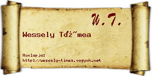 Wessely Tímea névjegykártya
