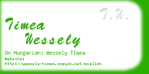 timea wessely business card